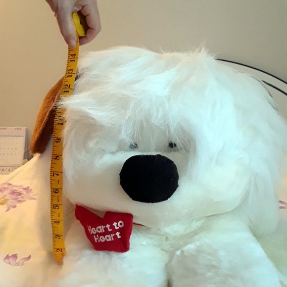 14" Cute Dog Heart to Heart Stuffed Big Doll - Picture 2 of 3